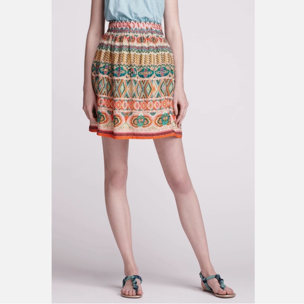 Anthropologie Tanvi Kedia Oroya Echo‎ Beaded Sequin Mini Skirt S